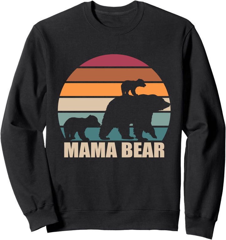 Mama Bär von 2 Kindern Muttertag Zweifach Mama Sweatshirt