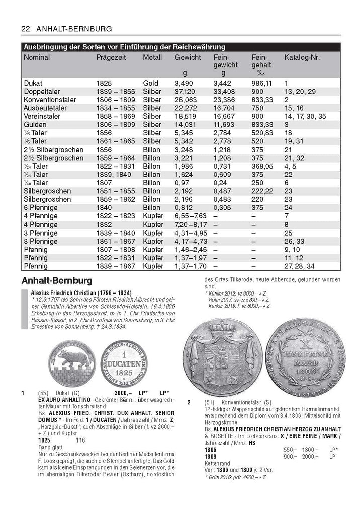 Grosser deutscher Münzkatalog: von 1800 bis heute, Gebundenes Buch
