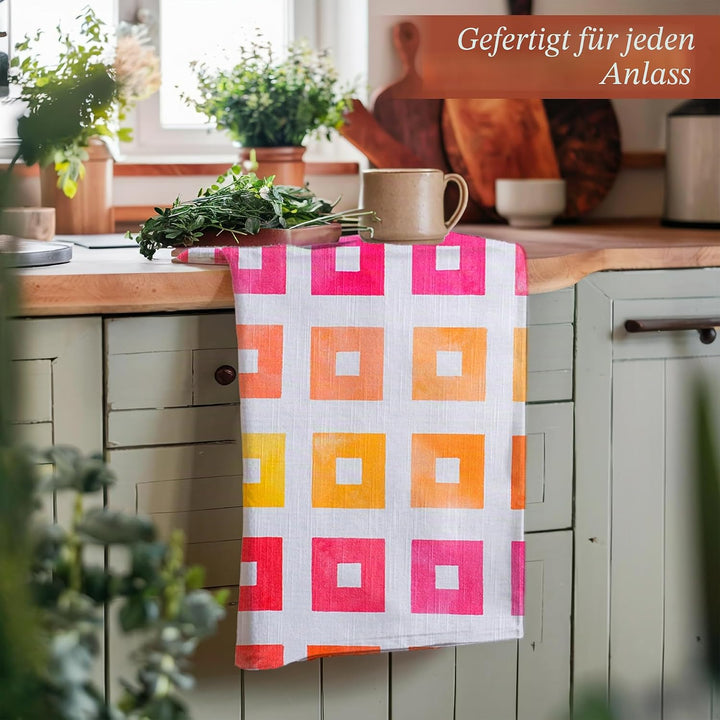 Maison d' Hermine Summer Maze 100% Baumwolle Set von 3 Multi-Purpose Küchenhandtuch | Bar Handtücher