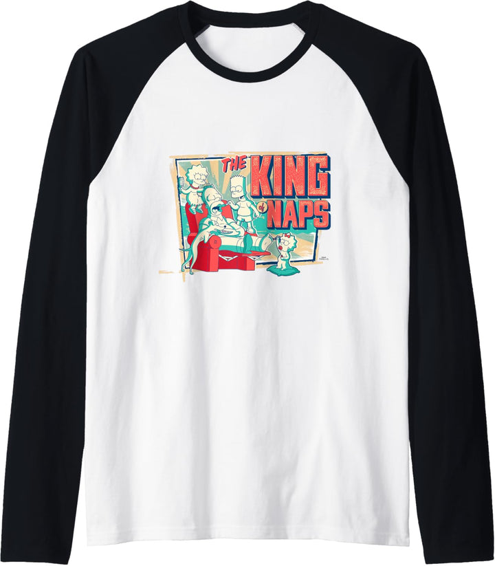 The Simpsons Homer Bart Lisa Maggie The King of Naps Raglan