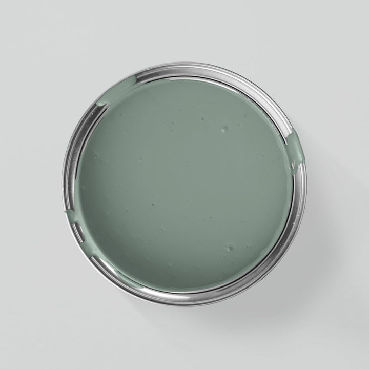 MissPompadour edelmatte Wandfarbe Grün mit Grau 1L - sehr hohe Deckkraft - geruchsneutrale, spritzfr