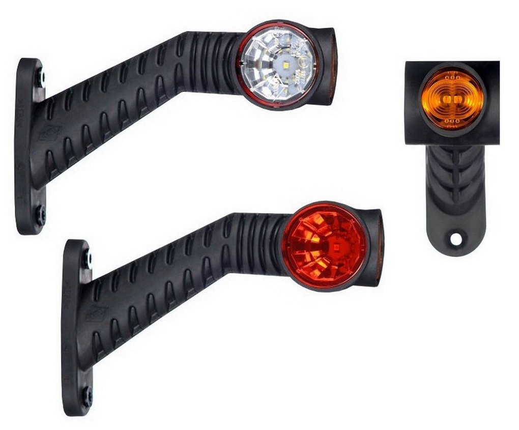 BUL BARS 2 x LED Gummi Begrenzungsleuchte Seitenleuchte 12V 24V mit E-Prüfzeichen Positionsleuchte A