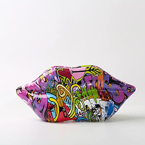 xuejuanshop Kunsthandwerk minimalistisch Moderne Kreative Farbe Dreidimensionale grosse Lippen Dekor
