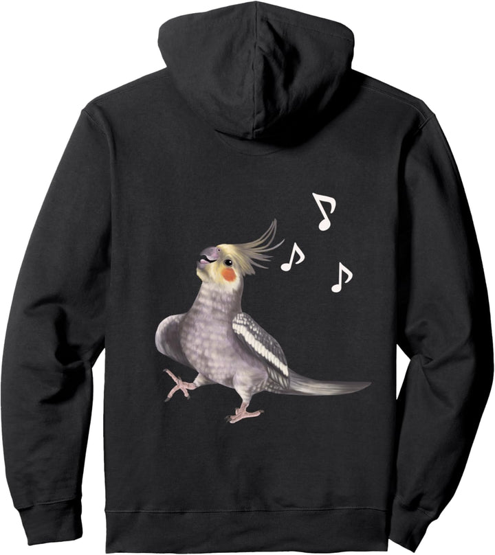 Singender Nymphensittich - glücklicher Vogel mit Musiknoten Pullover Hoodie