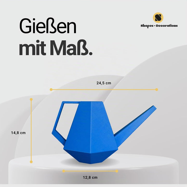 Watering Can by Gazzaladra Design | 100% Recyceltes Material (Blau, 1 Liter) Shapes - Decorations Gi