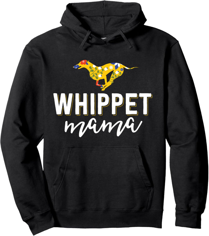 Floral Dog Mom Shirts For Women Owner Gift Whippet Mama Pullover Hoodie