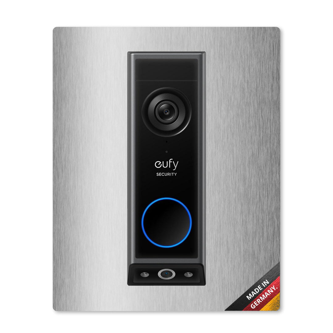 iSecur Blende passend für Eufy Videotürklingel aus Edelstahl I Video-Doorbell I Klingelschild I 140
