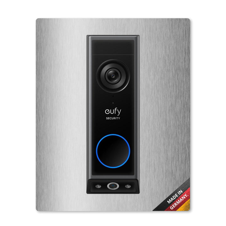 iSecur Blende passend für Eufy Videotürklingel aus Edelstahl I Video-Doorbell I Klingelschild I 140