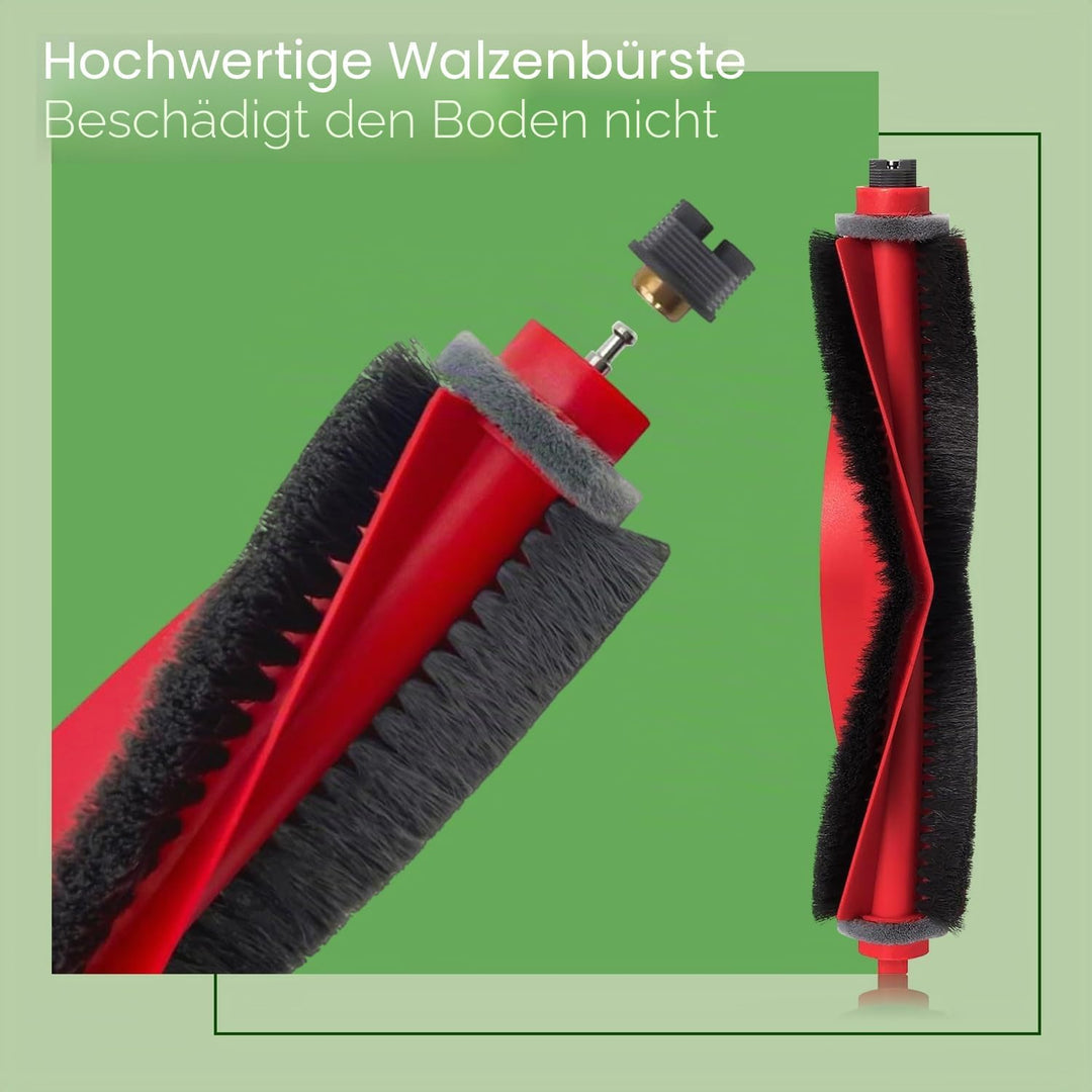 Zubehör für Roborock Q10 S5 / Q10 S5+ / Q10 X5 / Q10 X5+ Staubsauger, 1 Hauptbürste, 4 Hepa-Filter,