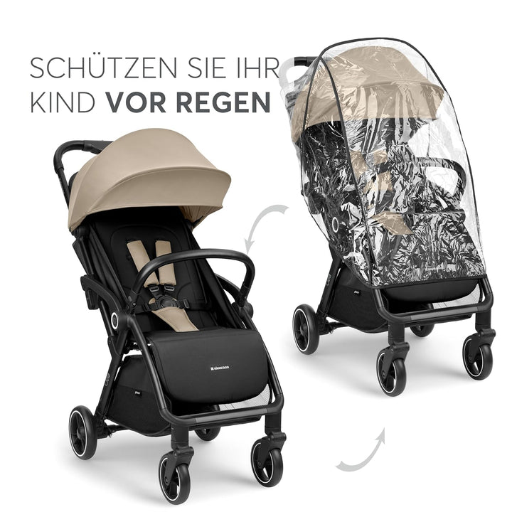 KikkaBoo Buggy Kinderwagen Reisebuggy CIELA, Bis 22 kg, Leicht (7,1 kg), One-Hand-Faltbar, Atmungsak