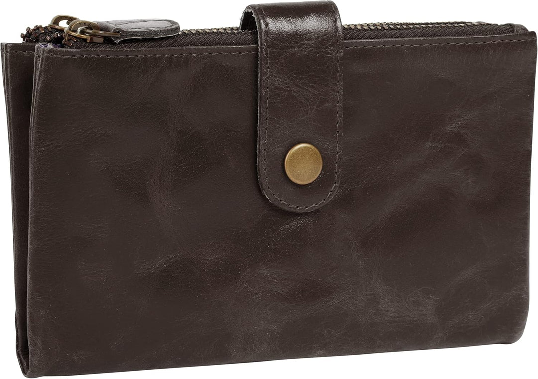 bruno banani grosse Geldbörse im Querformat Echt Leder Damen | | 021754 Braun, Braun