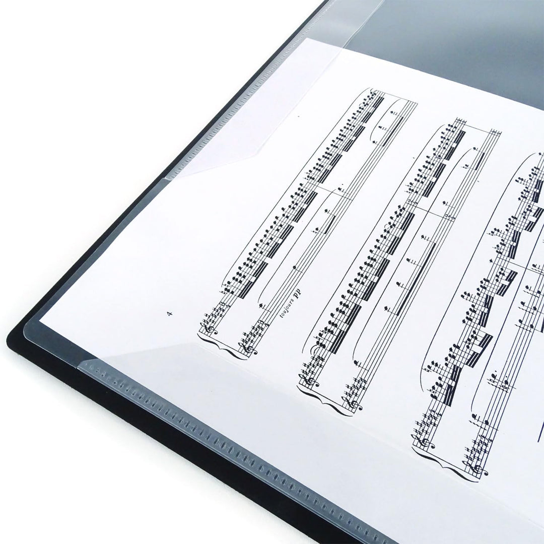 keepdrum MA30 Notenmappe für Orchester-Pult Ordner Zeichenmappe mit 30 Seiten DIN A3 Notenmappe DIN