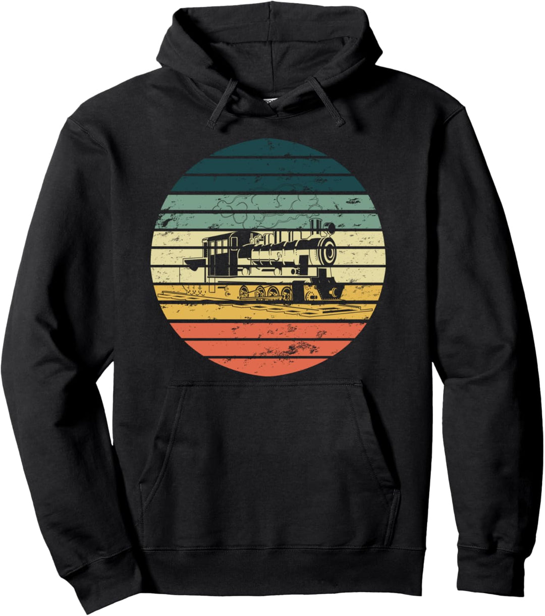 Dampflokomotive Eisenbahner Dampflok Vintage Retro Pullover Hoodie