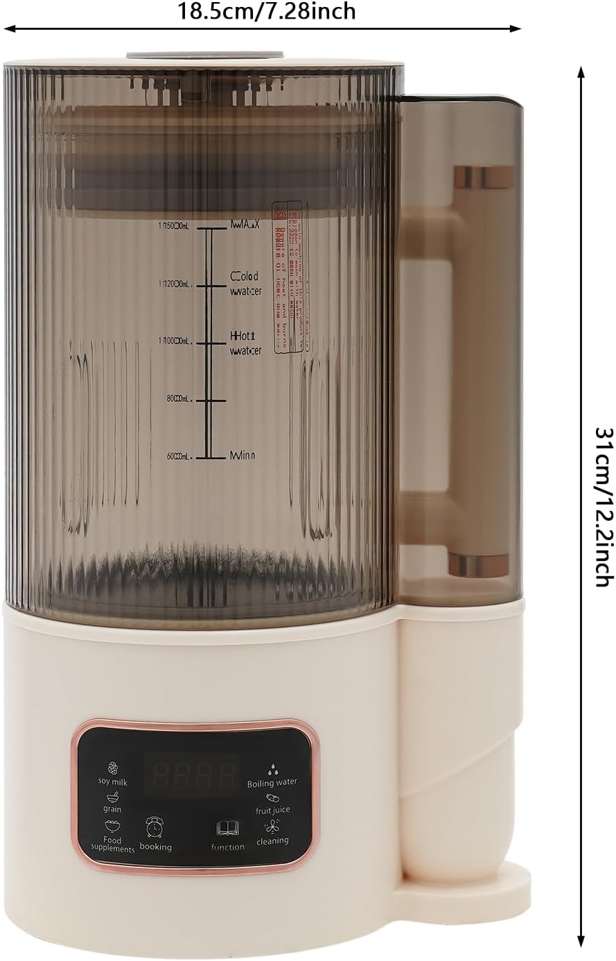Sojamilch-Maschine, Automatische Sojamilchmaschine, Max. Kapazität 1500ML, Sojamilchbereiter Entsaft