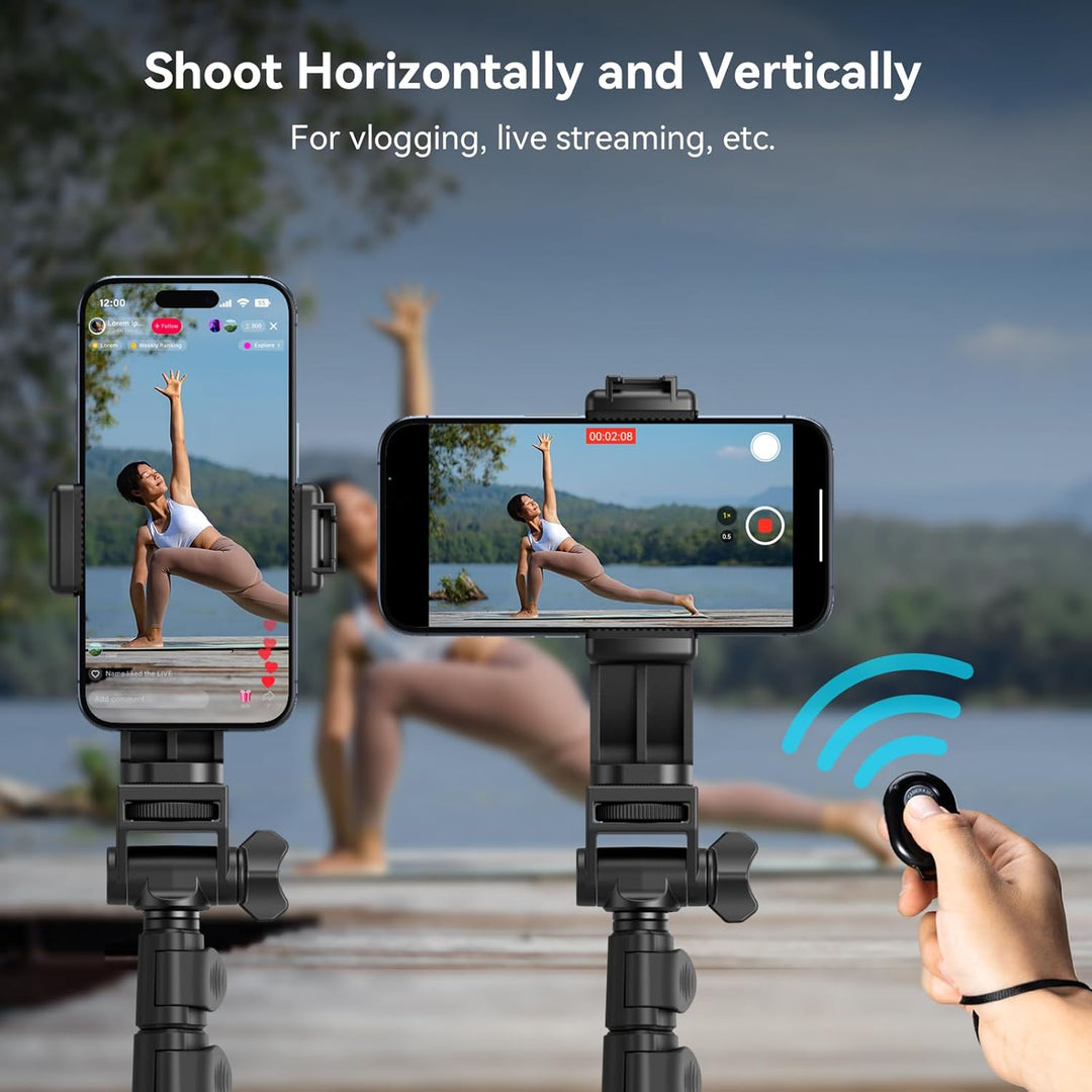SMALLRIG Phone Tripod mit Fernbedienung, 67-Zoll-Stativ für Kamera, tragbar, umkehrbar, universelles