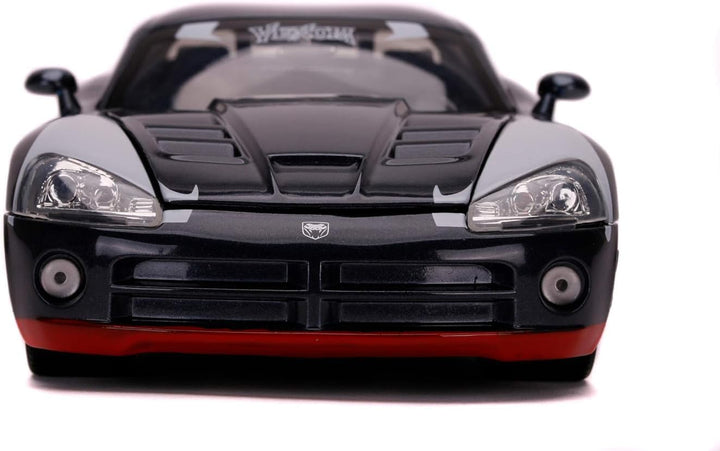 Jada Toys 253225015 Marvel, 2008 Dodge Viper, SRT10, Spielzeugauto, Türen, Kofferraum, Motorhaube zu