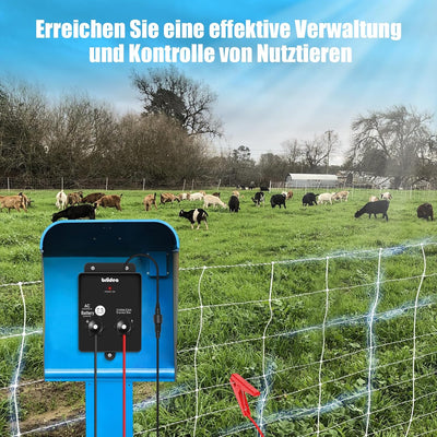 HEFC-04DE 230V Weidezaungerät, Briidea 2-Meile 8 Acres 2-in-1 Elektrischer Zaunladegerät betrieben v