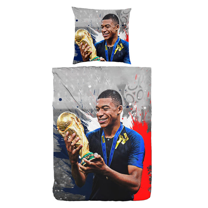 Fussball Star Bettwäsche 135x200 2-Teilig Mit Reissverschluss Microfaser Bettbezug Mit 80x80cm Kisse