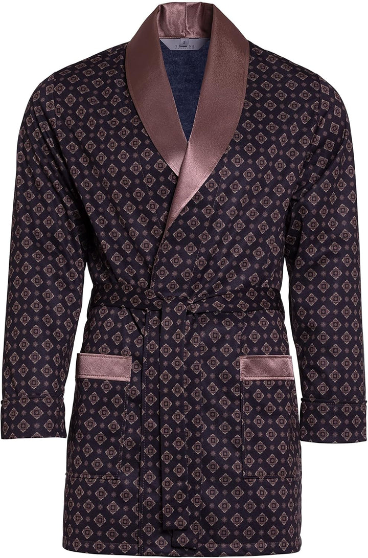 Herren Morgenmantel - Revise Brais RE-503 - Kurz - Dünn und leicht S Schwarz / Gold, S Schwarz / Gol