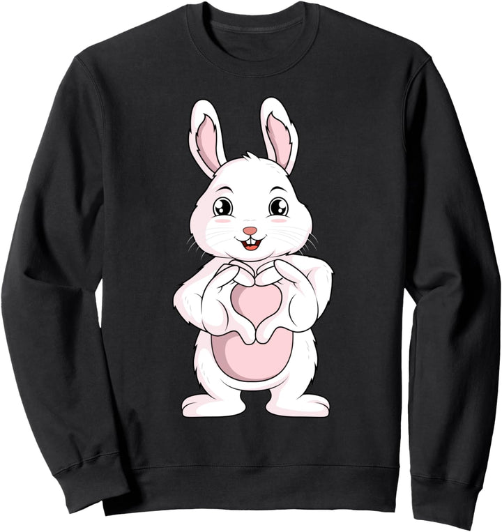 Hasen Liebe Hase Kaninchen Mädchen Kinder Damen Sweatshirt