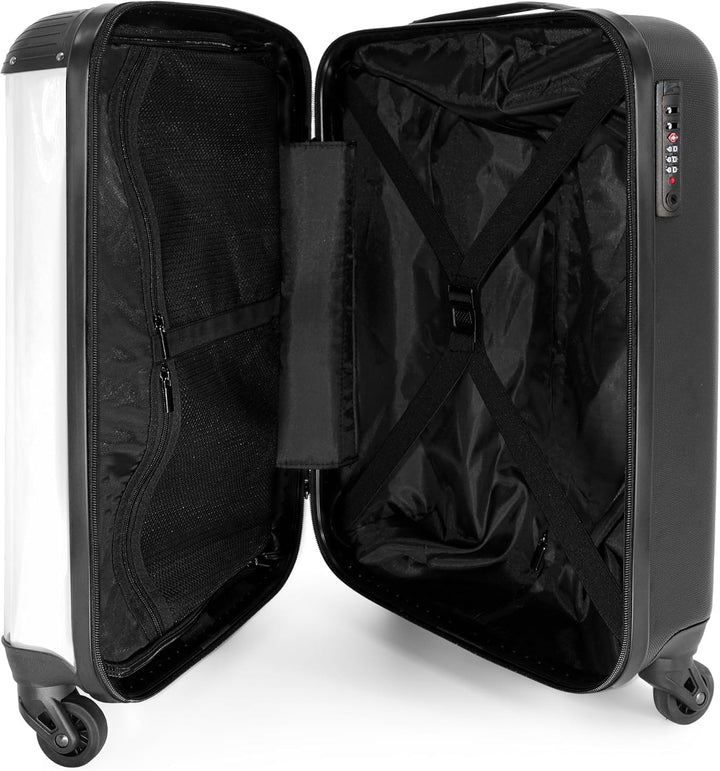 NoBoringSuitcases.com® Kinderkoffer Mädchen - Koffer kinder Mädchen - Kleines Reh weissem Hintergrun