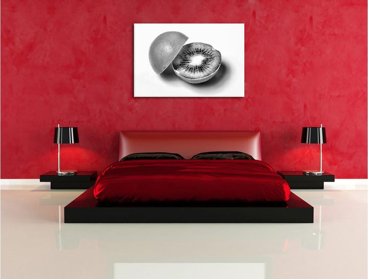 Pixxprint Orangen Kiwi Fruit Früchte Obst als Leinwandbild/Grösse: 100x70 / Wandbild/Kunstdruck/fert