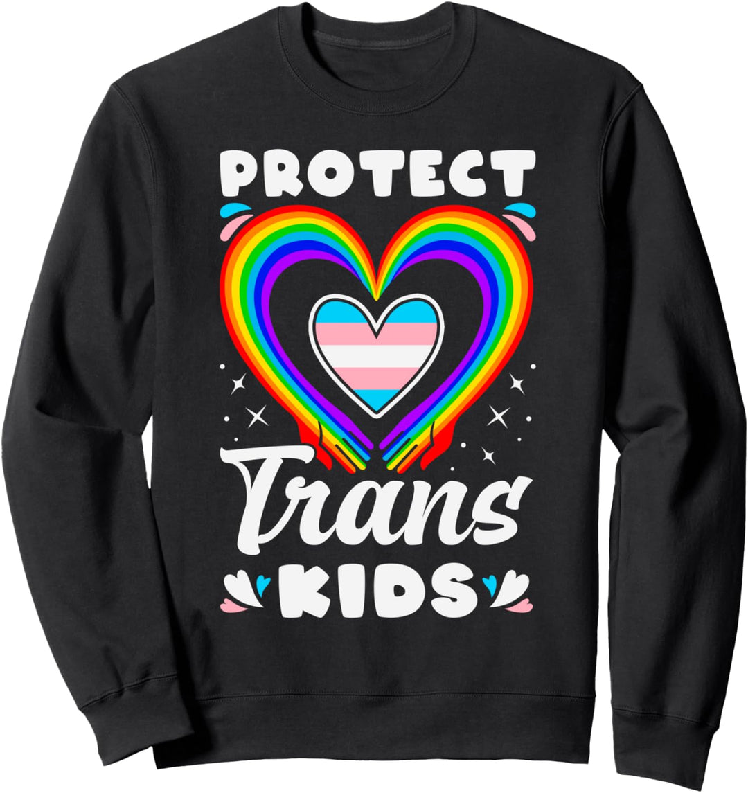 Trans-Kinder beschützen, Transgender-Herz, LGBT-Pride Sweatshirt