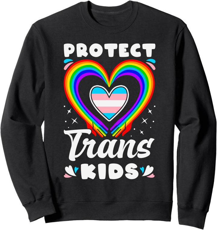 Trans-Kinder beschützen, Transgender-Herz, LGBT-Pride Sweatshirt