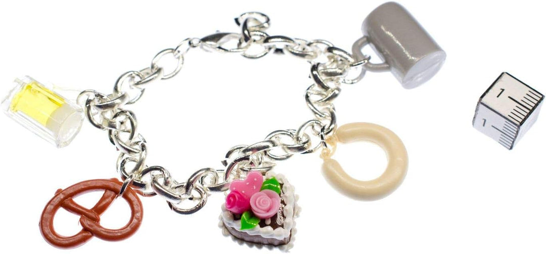 Miniblings Oktoberfest Armband Helles Weisswurst Mass Brezel Lebkuchenherz Bayern - Modeschmuck hand
