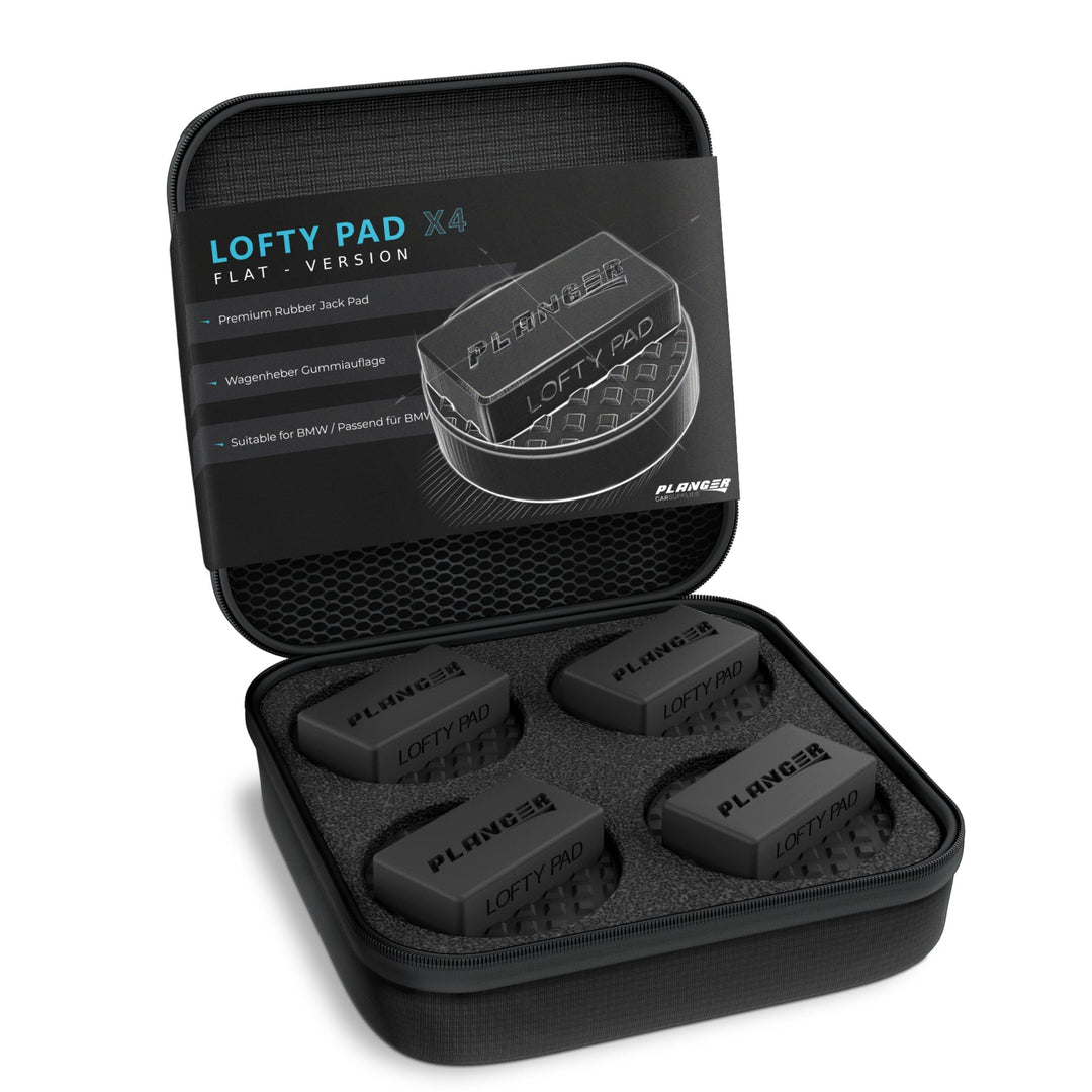 PLANGER® Wagenheber Gummiauflage - 4X Lofty PAD flach (für BMW, Mini & Opel) - Bruchsicher 3t LOFTY