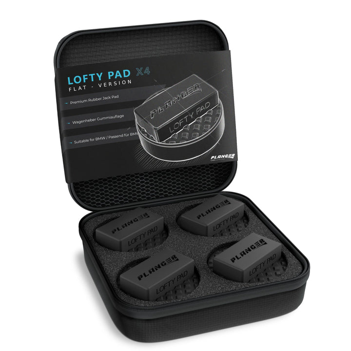 PLANGER® Wagenheber Gummiauflage - 4X Lofty PAD flach (für BMW, Mini & Opel) - Bruchsicher 3t LOFTY
