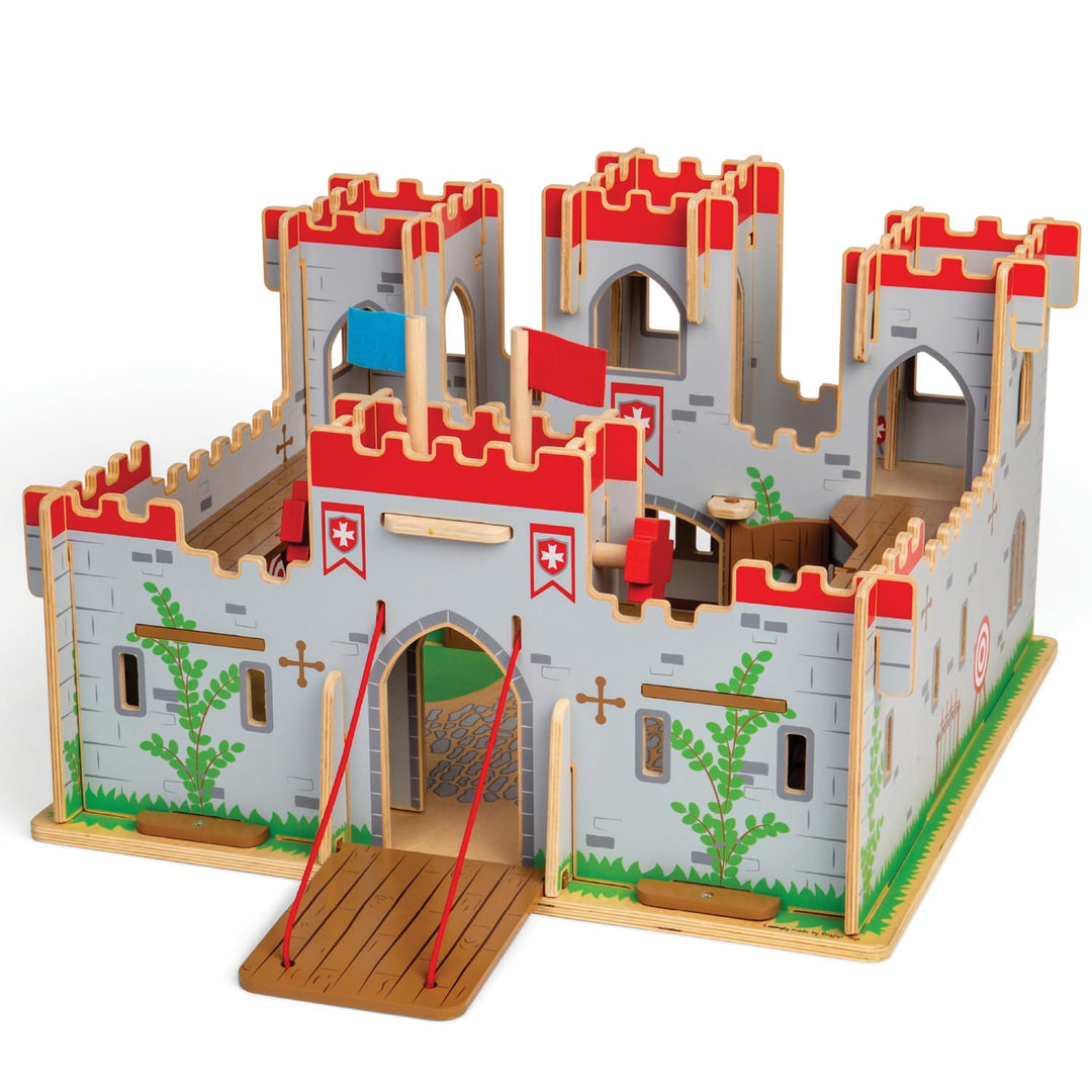 Bigjigs Spielzeug King George Schloss - mittelalterliche Burg Spielset