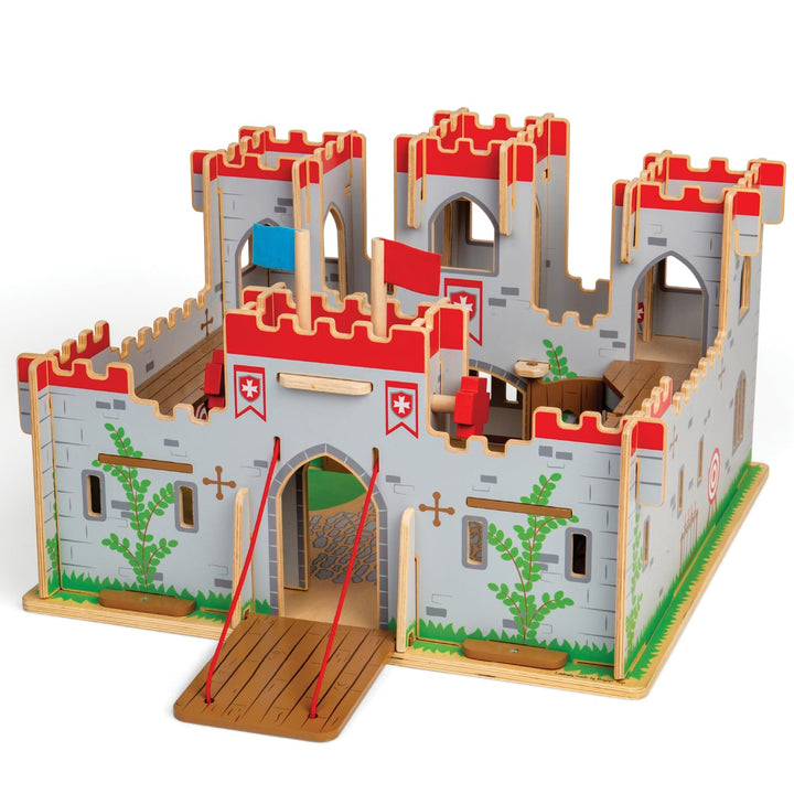 Bigjigs Spielzeug King George Schloss - mittelalterliche Burg Spielset