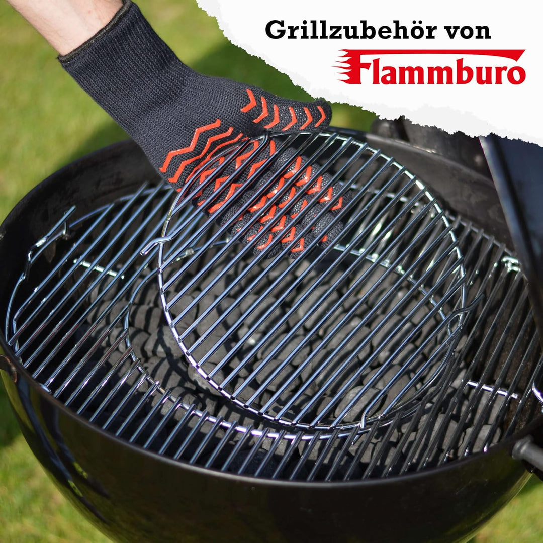 FLAMMBURO BBQ-System Grillrost rund Ø 47/44 cm - auch in 57/54,5 cm erhältlich, aus verchromtem Stah