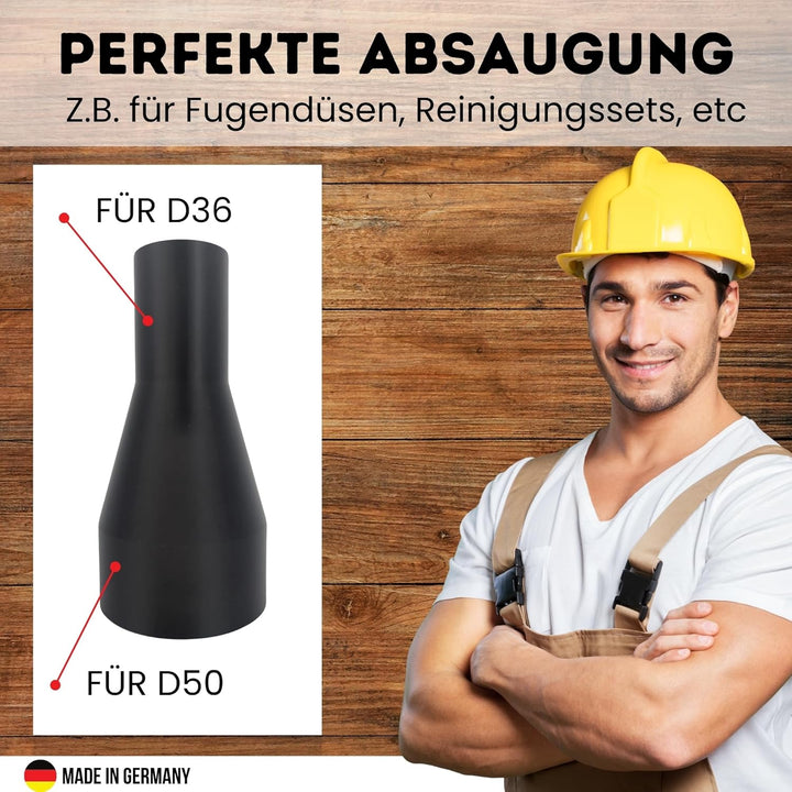 Absaugadapter D 50 D 36 kompatibel mit Festool Staubsauger Adapter D50 D36