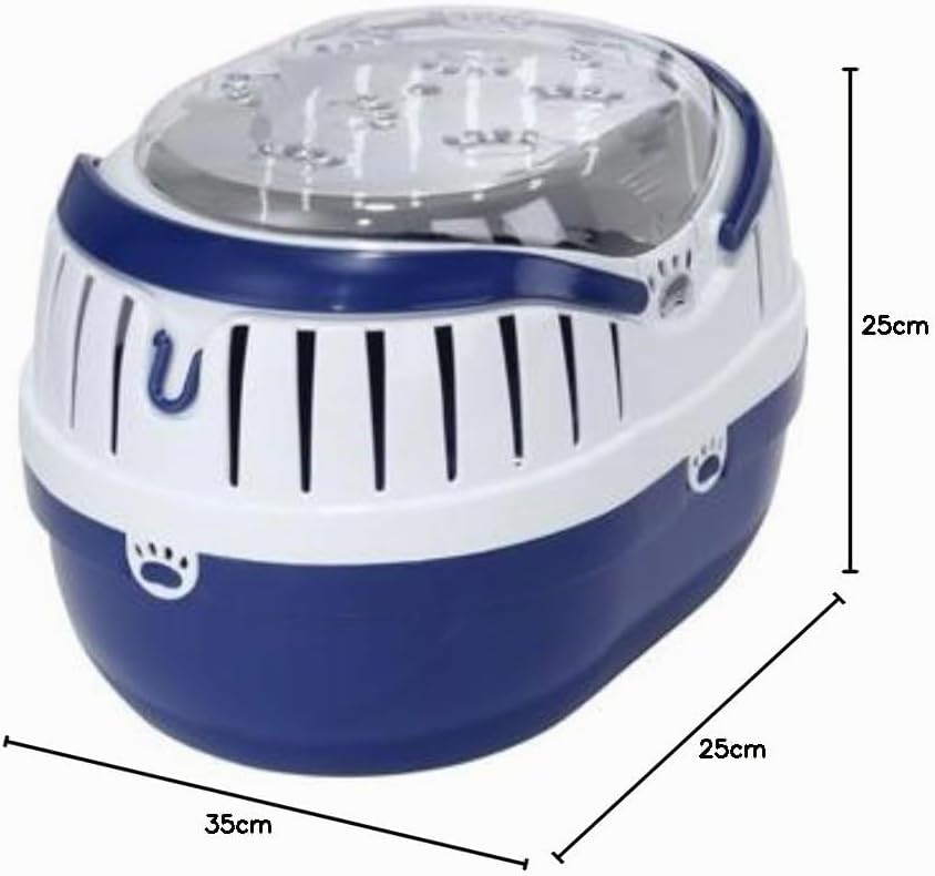 Europet Bernina 661-139134 Transportbox Paw, 35 x 25 x 25 cm, blau blau L 35 x B 25 x H 25 cm, blau