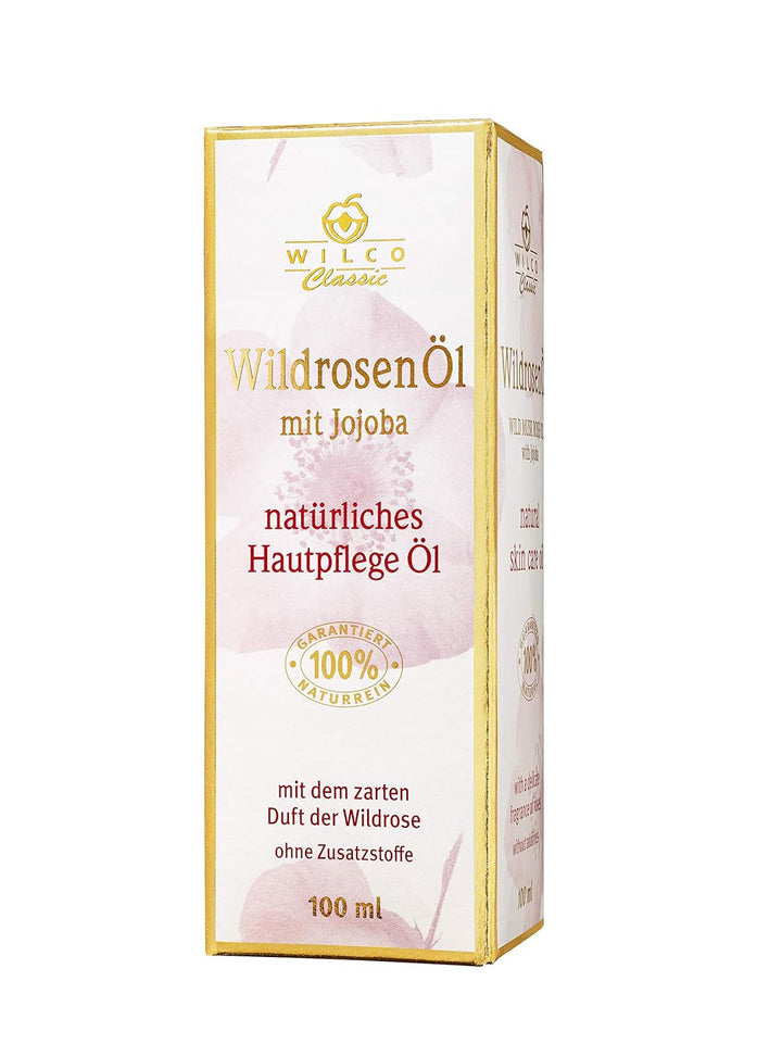 Wildrosen-Öl, Wilco Classic, 100% Naturrein, für Körper und Gesicht. Gesichts und Haut-Öl. Mit zarte