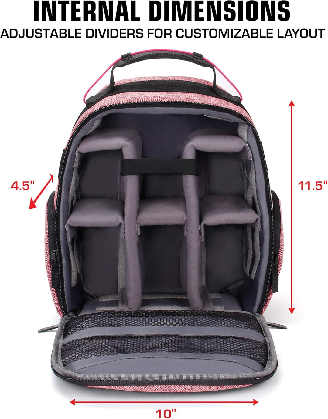 USA Gear DSLR Kamerarucksack, Kameratasche, Kamera Fotorucksack für Spiegelreflexkamera mit Kundenge