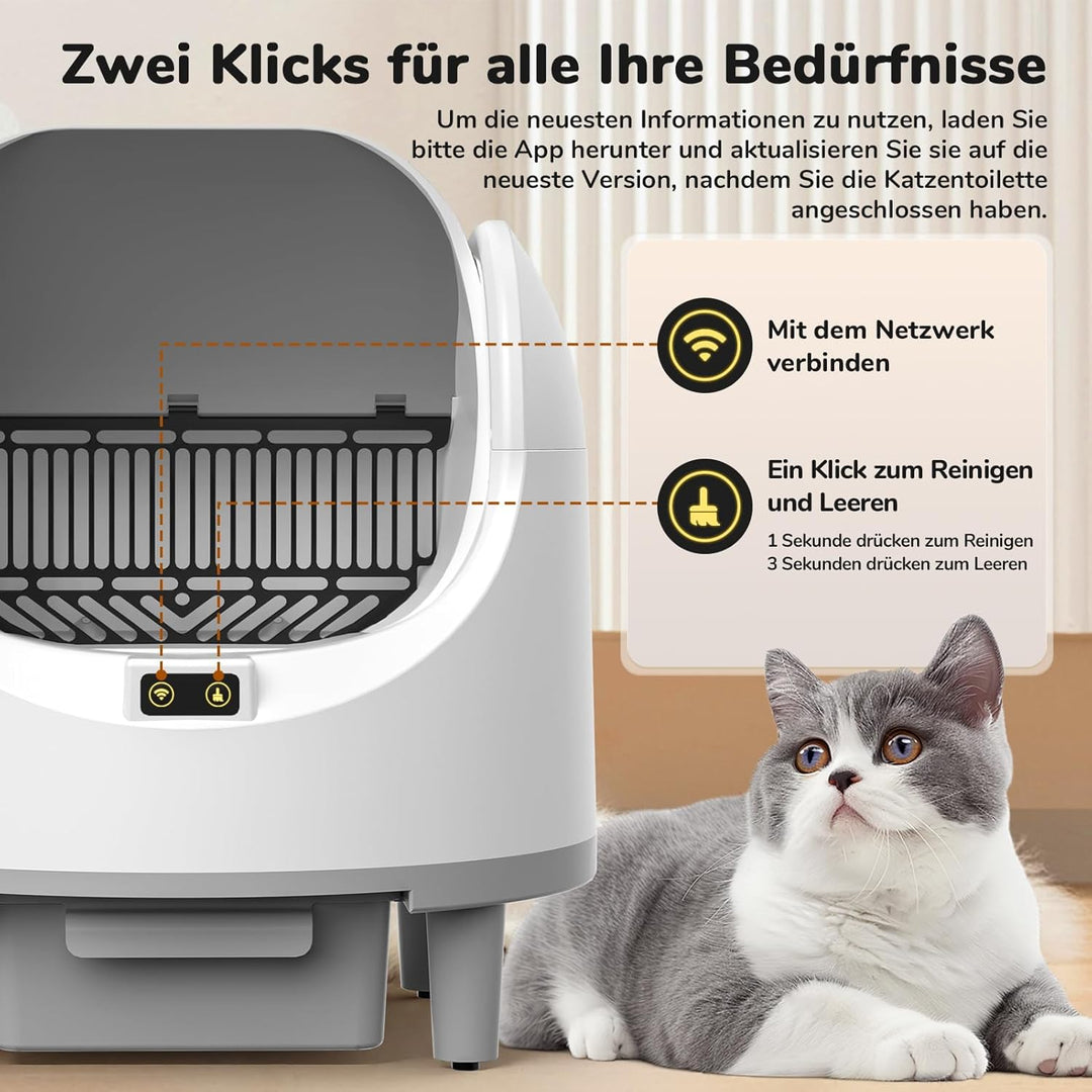 Selbstreinigende Katzentoilette Offene, Grosse Katzenklo Selbstreinigende, Automatische Katzentoilet