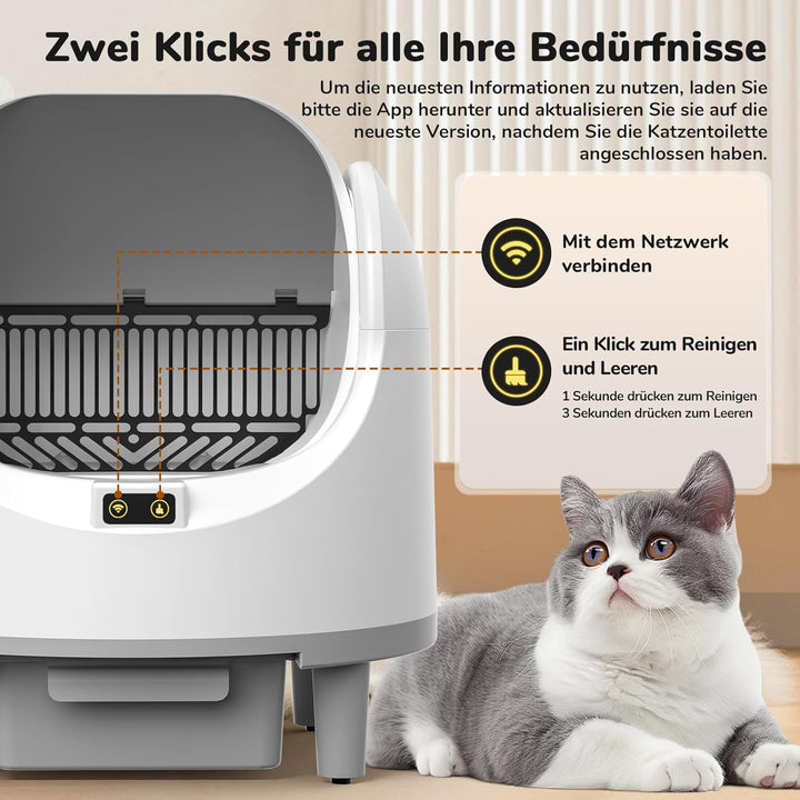 Selbstreinigende Katzentoilette Offene, Grosse Katzenklo Selbstreinigende, Automatische Katzentoilet