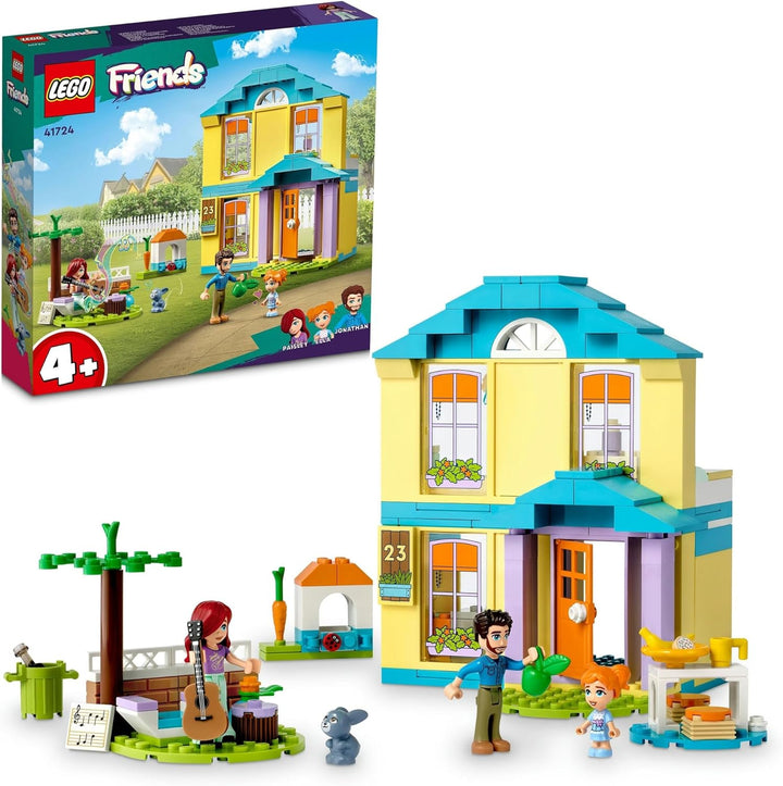 LEGO 41724 Friends Paisleys Haus, Puppenhaus mit 3 Mini-Puppen und Hasenfigur, Ella und Jonathan der