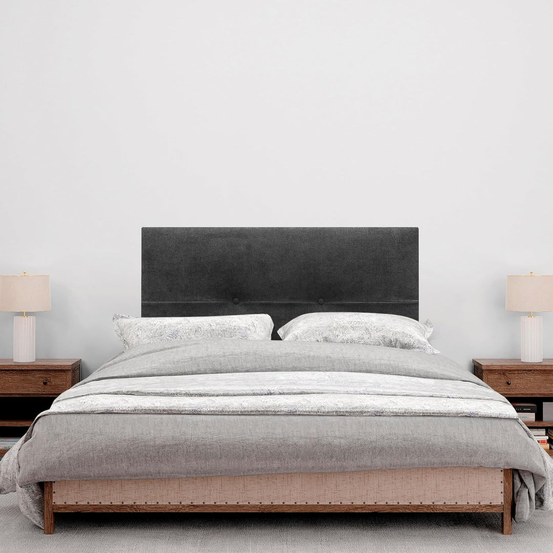 DHOME Kopfteil aus Kunstleder oder Stoff AQUALINE Pro Kopfteil Polsterkopfteil Luxusbett (Stoff Schw