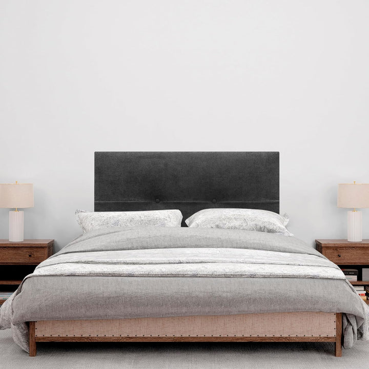 DHOME Kopfteil aus Kunstleder oder Stoff AQUALINE Pro Kopfteil Polsterkopfteil Luxusbett (Stoff Schw