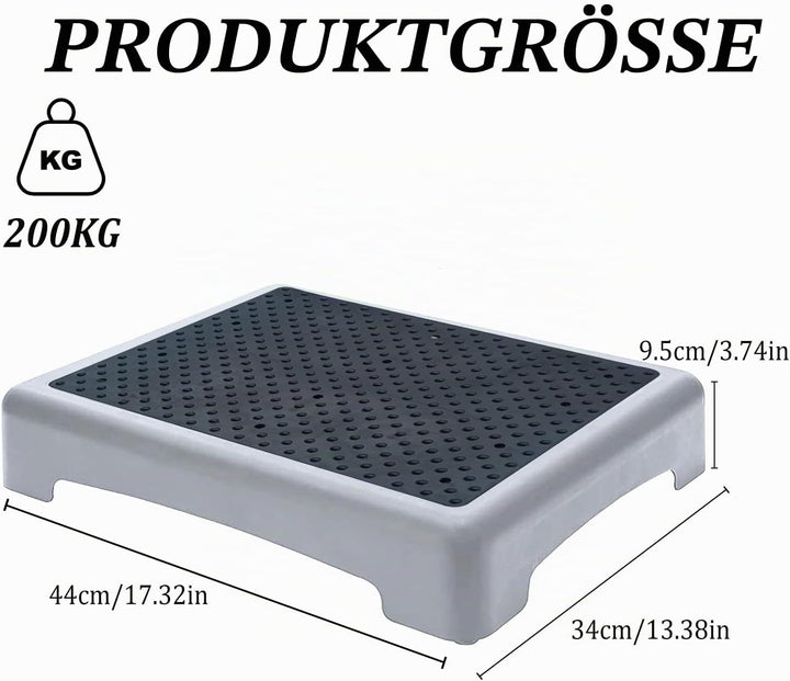 Anti-Rutsch Halbstufe, One Step Stool für Senioren, Tragbare Tritthocker Bis 200 Kg, Stapelbare Halb