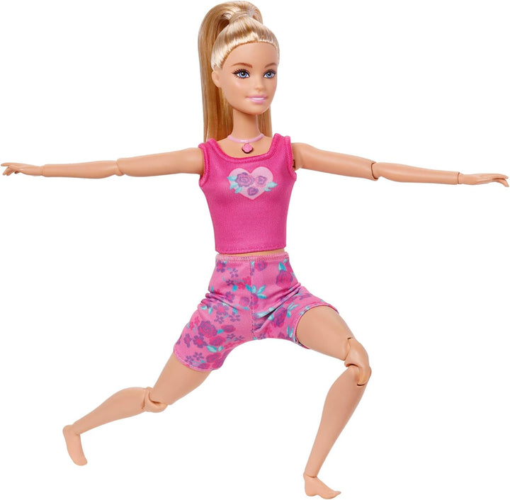 Barbie Achtsame Bewegungen, Puppe in Yoga-Kleidung mit 6 Meditationsmodi, die durch Lichter, Geräusc
