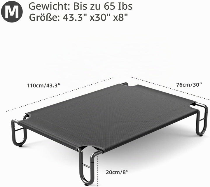 FAYDUDU Hundebett Grosse Hunde Hundeliege Outdoor Erhöhte Hundebett mit Kühlender Wirkung Katzenbett