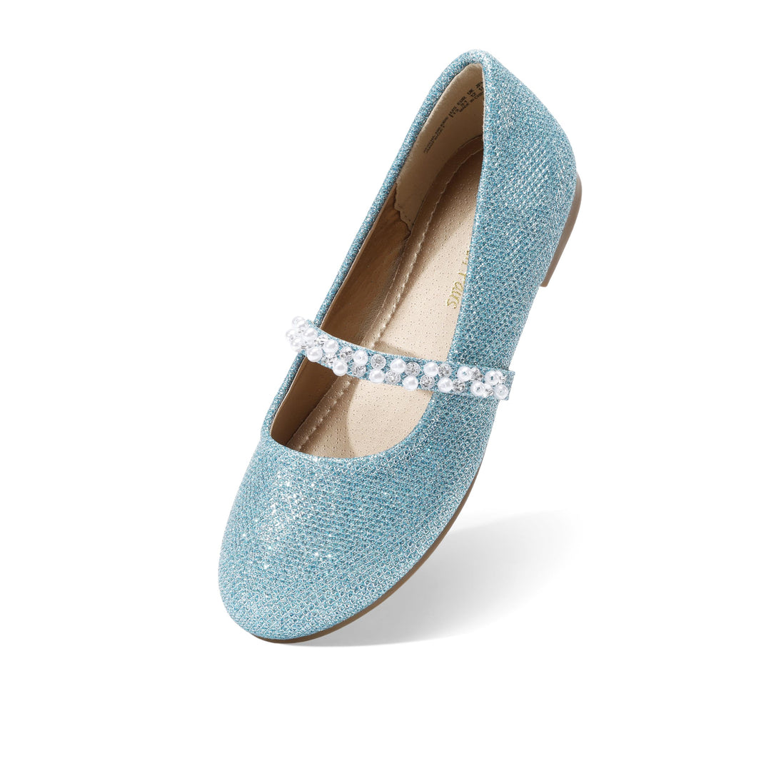 DREAM PAIRS Mädchen Ballerinas Prinzessin Schuhe | Mary Jane Strap Flache Schuhe Flache Schulschuhe