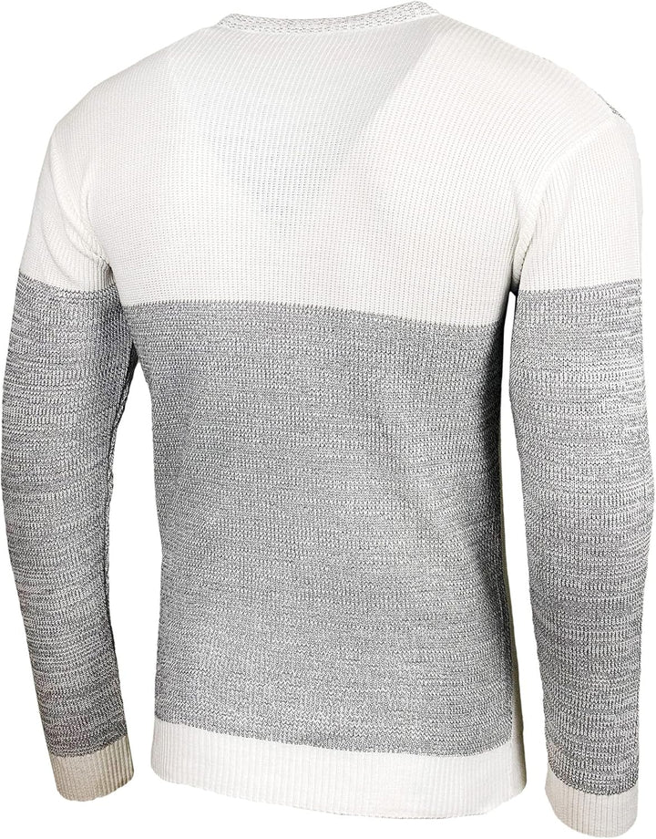 Baxboy Herren Pullover Slim Fit Rundhals Strick-Pullover Rundkragen Moderner Männer schwarzer Pulli