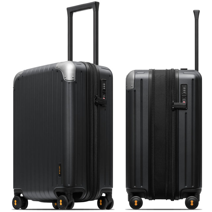 LEVEL8 Koffer Trolley Leicht Handgepäck Erweiterbar, 55cm, 36-42L | Hartschalenkoffer aus 100% Polyc