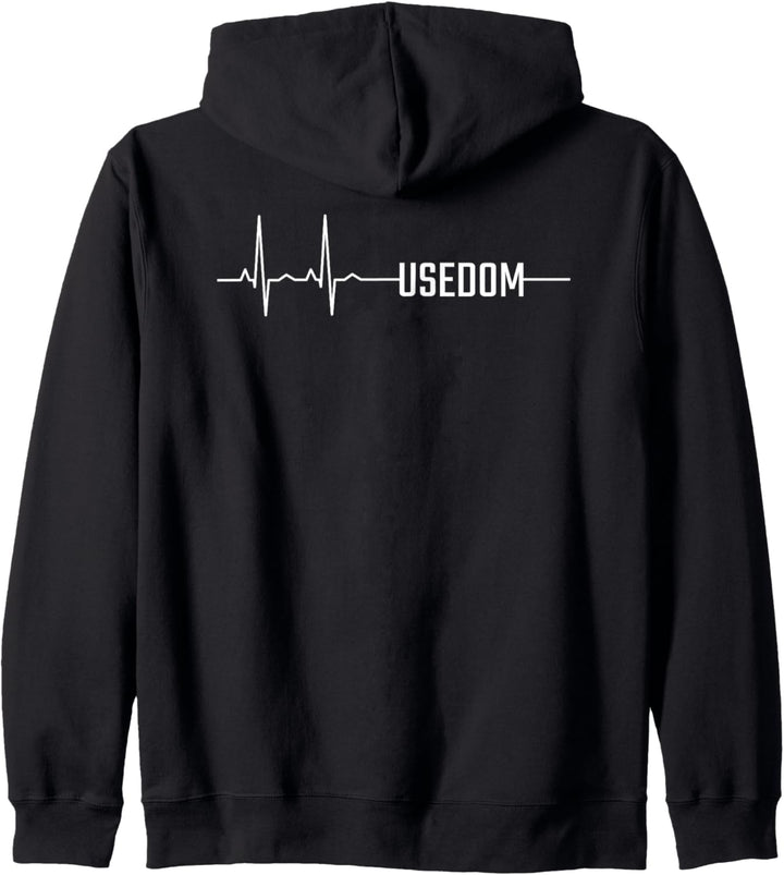 Usedom Insel Ostsee Herzschlag Design, Usedom Kapuzenjacke